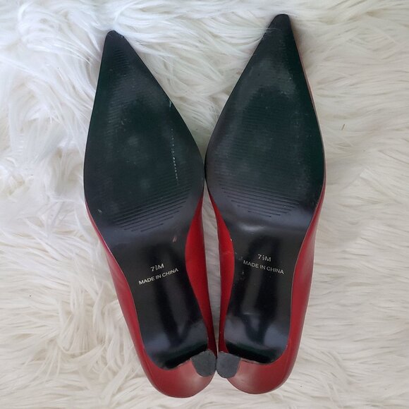 Jones Wear Burgundy Classic Medium Heeled Pumps SZ 7.5 - Picture 7 of 11